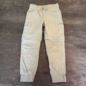 Eddie Bauer Zip to shorts Khaki Utility Pants 5/6